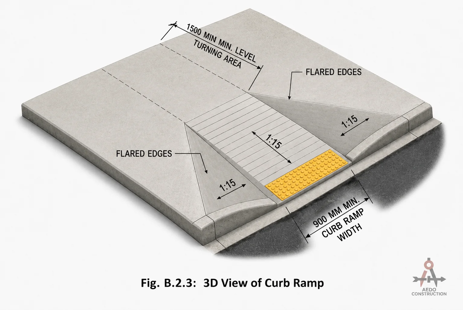 3D View of Curb Ramp